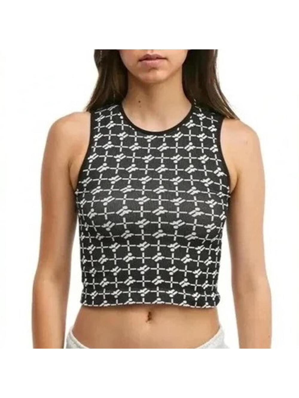 UO Urban Outfitters Iets Frans Monogram Seamless Tank Black Size Small S